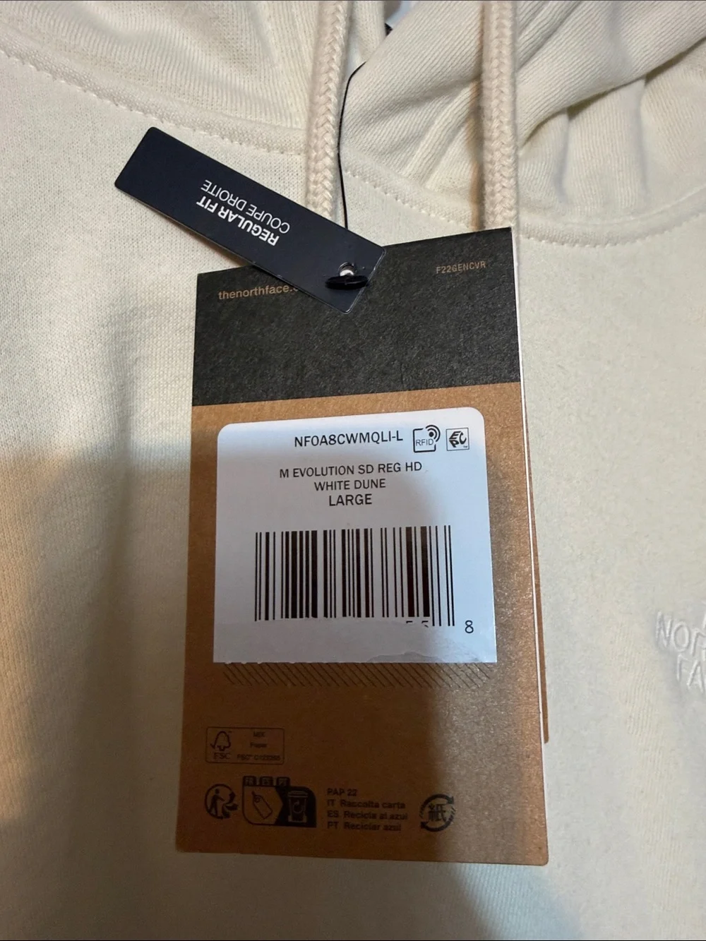 The North Face Off-White Hoodie with Embroidered Logo